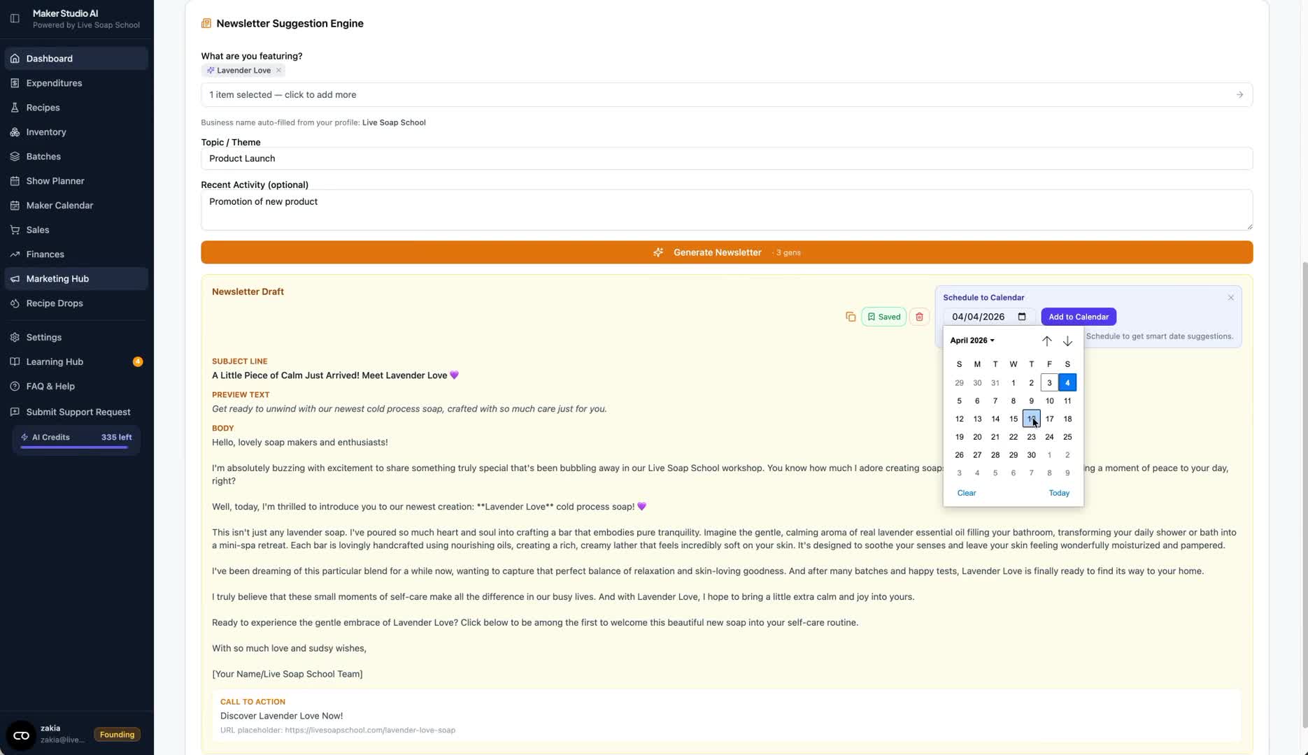 Creating Content From Your Products: Marketing Hub
